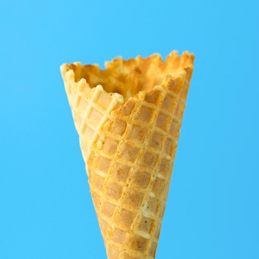 cone on a blue background